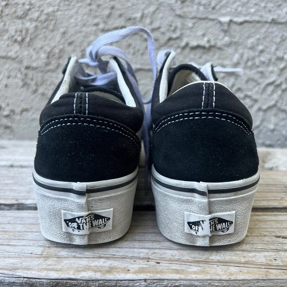 Vans Shoes Women Size 6.5 Old Skool Stackform Black White Platform Y2K Style